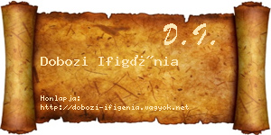Dobozi Ifigénia névjegykártya